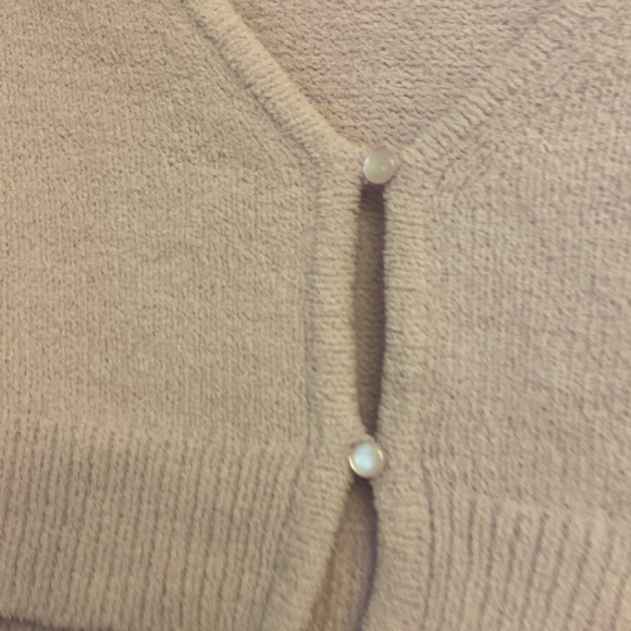 💜Wild fable Lavender Knit Terrycloth Cropped cardigan size medium - Picture 4 of 6